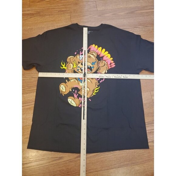 Fashion Nova Wreaking‎ Havoc Teddy T-shirt Men's Size XXL Black Graphic Print - Picture 5 of 9